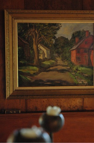 Dining Room Fireplace, alternate view of Overall Dining Room